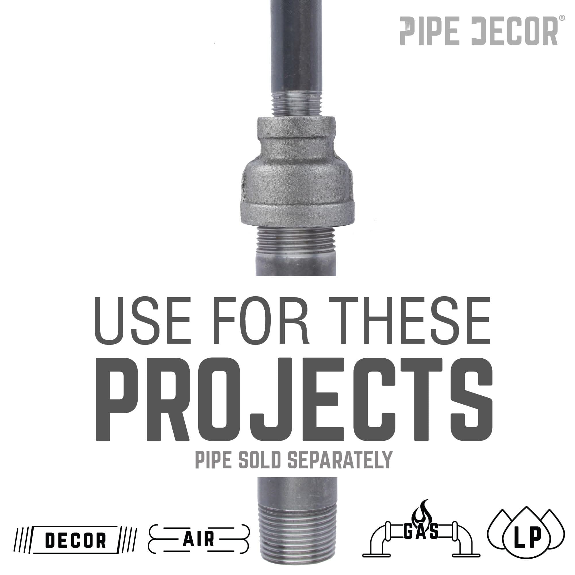 1/2 in. x 1/4 in. Black Reducing Coupling