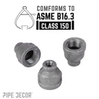 1/2 in. x 1/8 in. Black Reducing Coupling