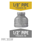 1/2 in. x 1/8 in. Black Reducing Coupling