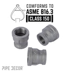 1 in. x 3/4 in. Black Reducing Coupling