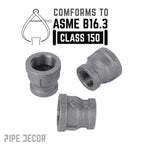 2 in. x 1 1/4 in. Black Reducing Coupling