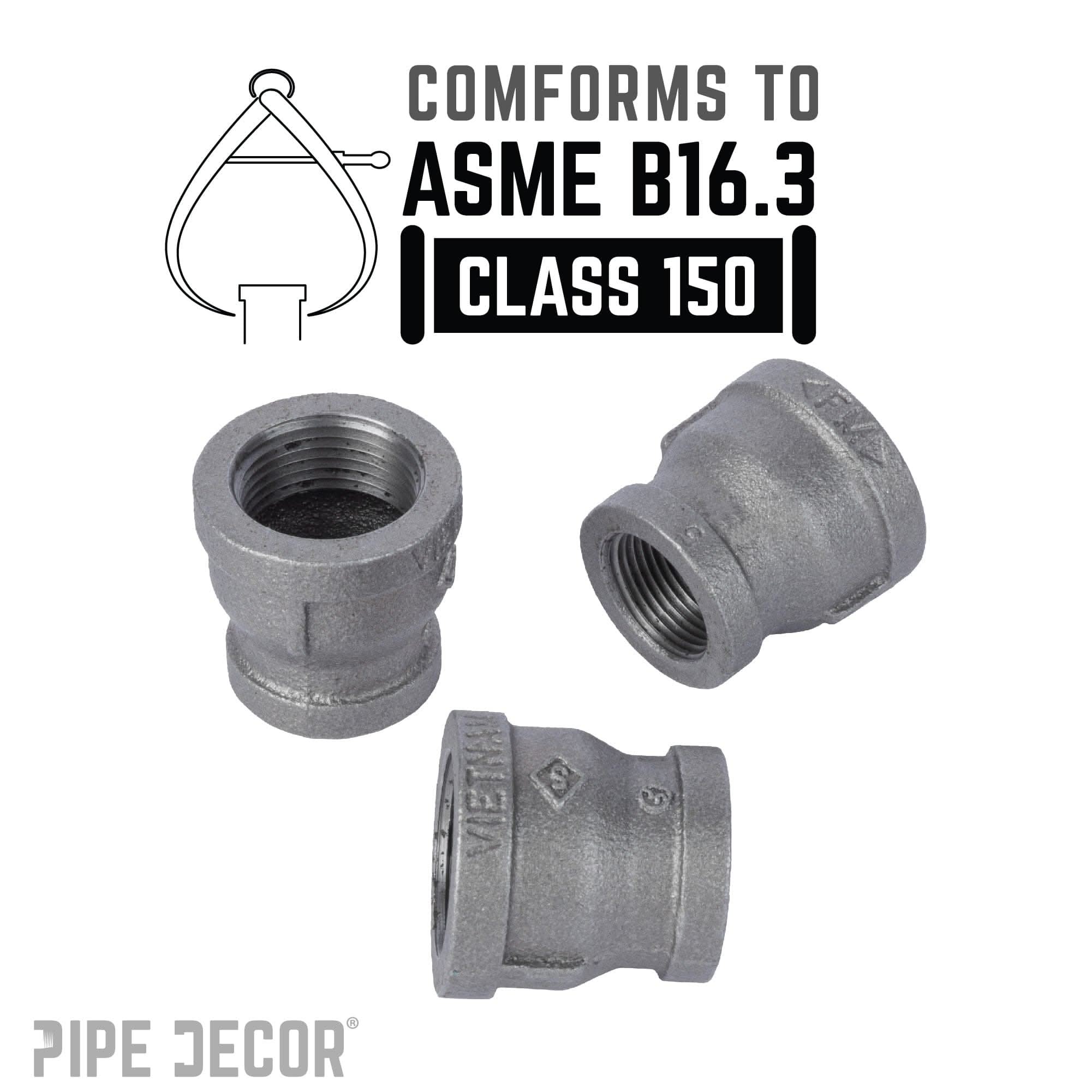 2 in. x 1 1/4 in. Black Reducing Coupling
