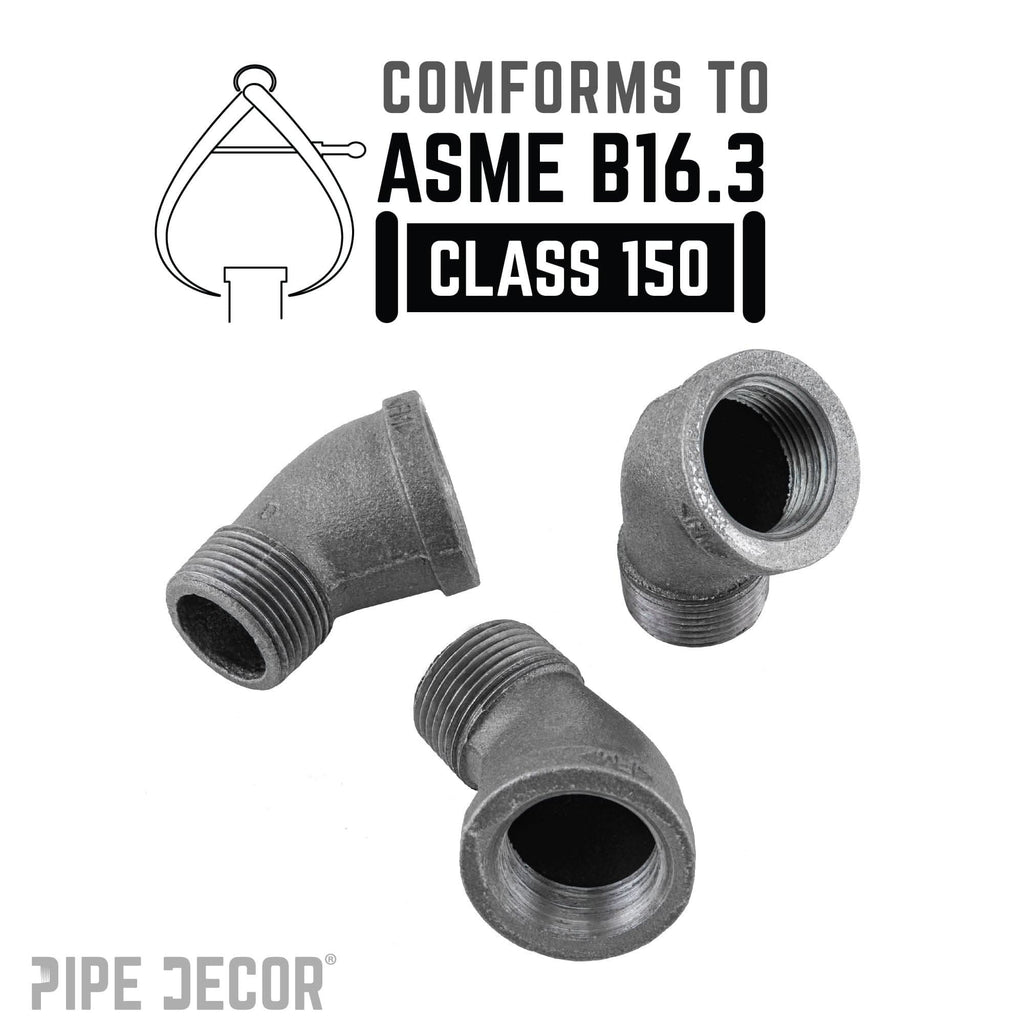 1 in. Black 45 Degree Street Elbow