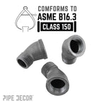 1 in. Black 45 Degree Street Elbow