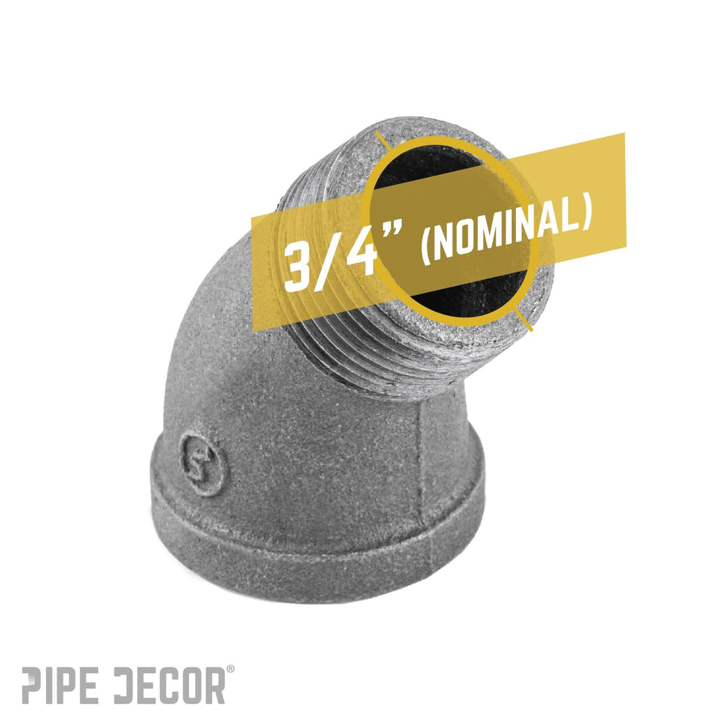 3/4 in. Black 45 Degree Street Elbow
