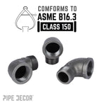 1 1/2 in. Black 90 Degree Street Elbow