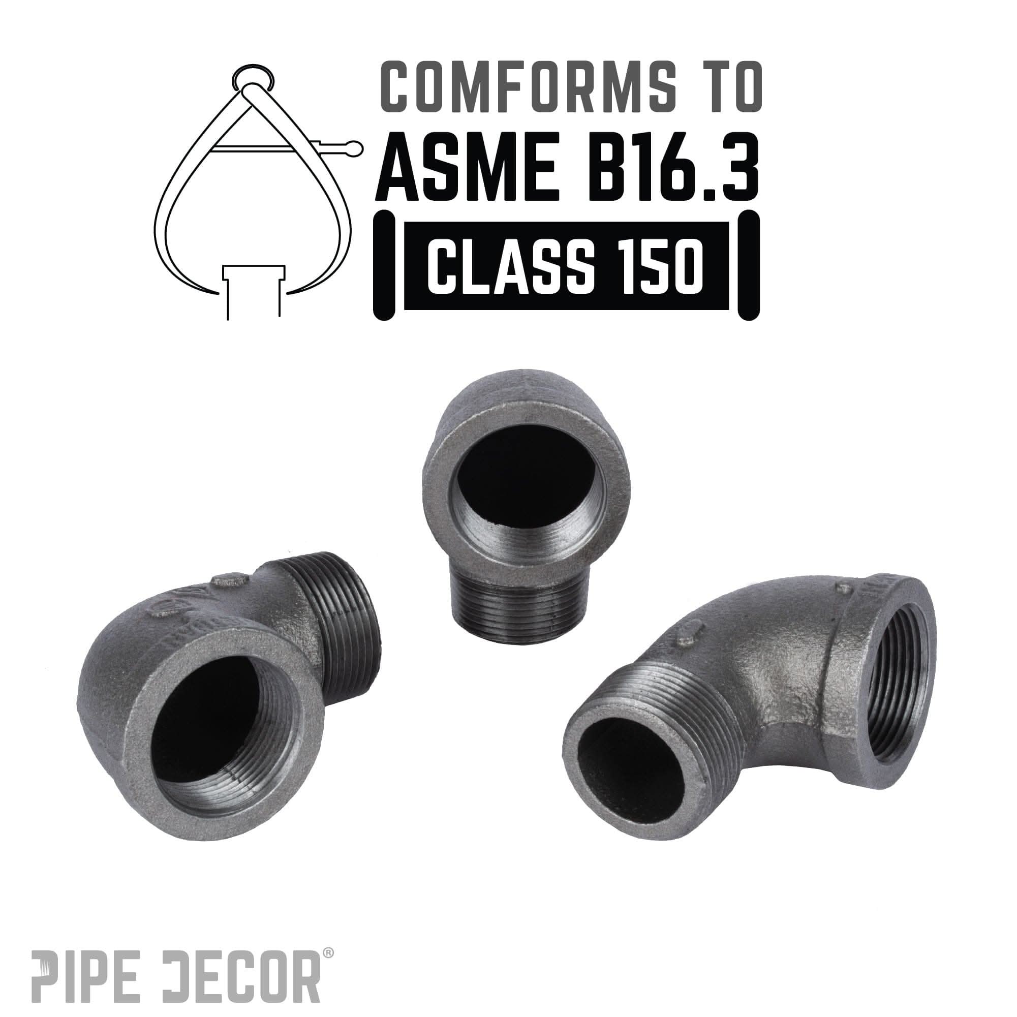 1 1/2 in. Black 90 Degree Street Elbow