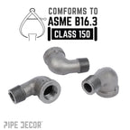 3/8 in. Black 90 Degree Street Elbow