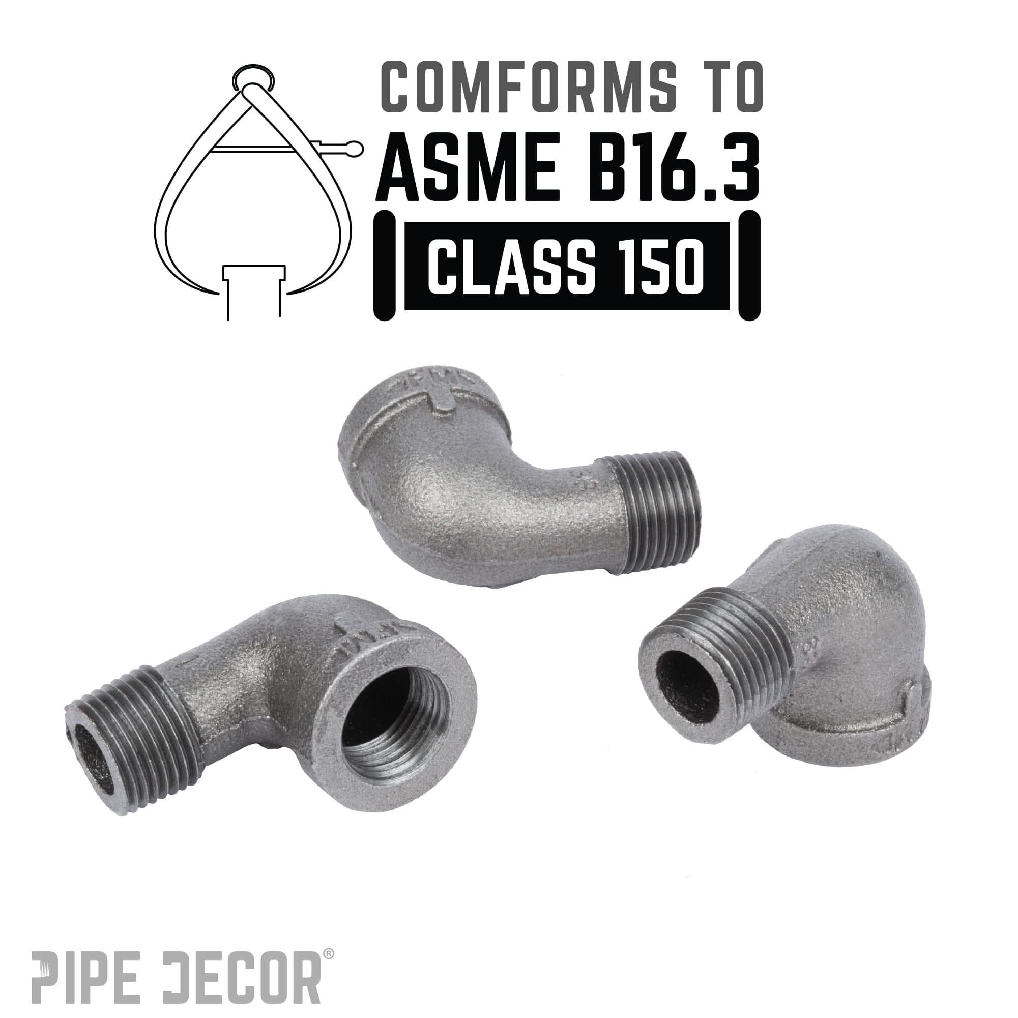 3/8 in. Black 90 Degree Street Elbow