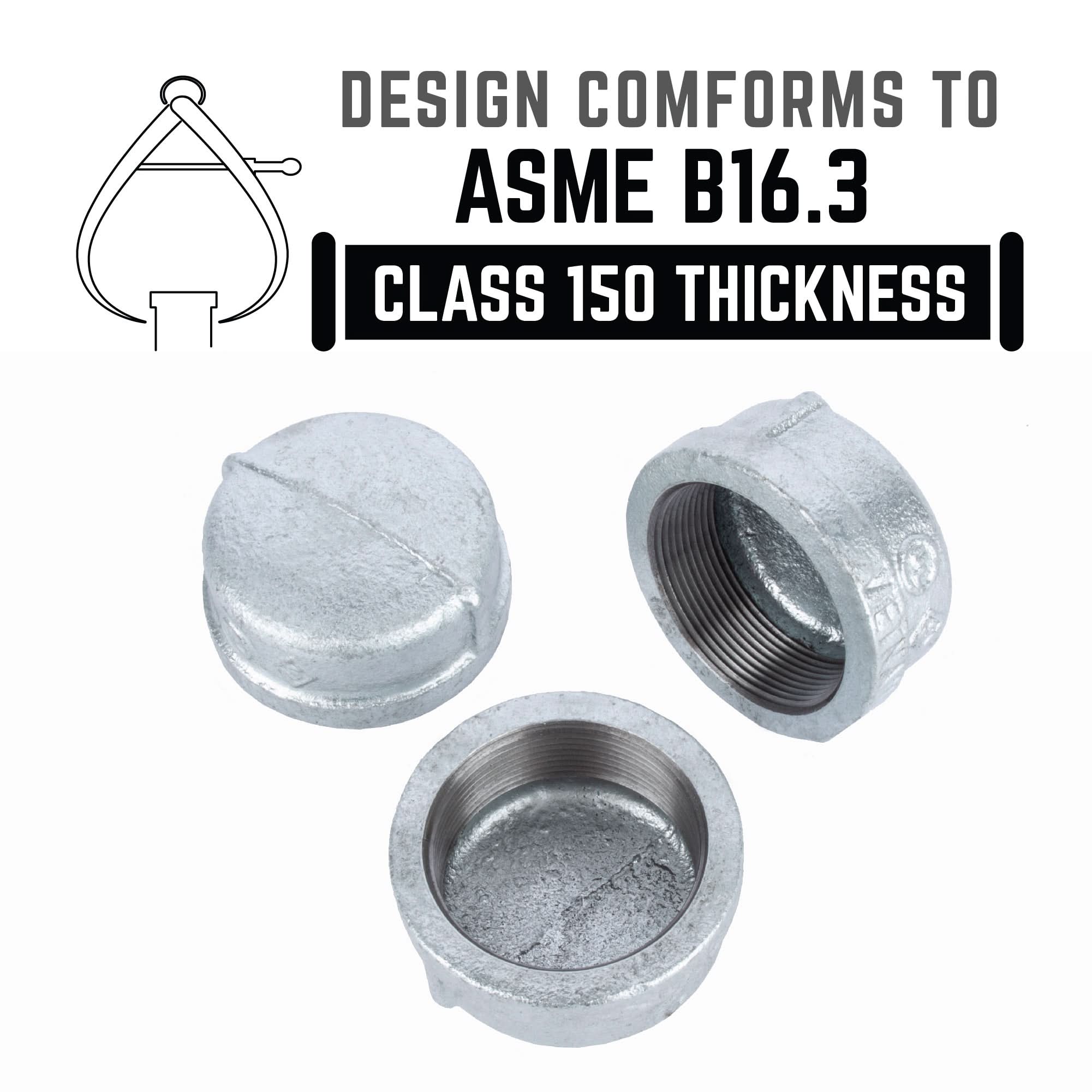 1 1/4 in. Galvanized Iron Cap