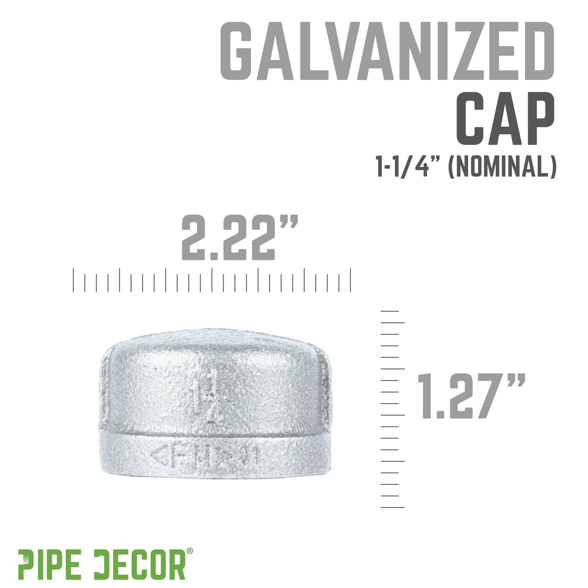 1 1/4 in. Galvanized Iron Cap
