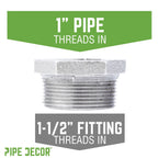 1 1/2 in. x 1 in. Galvanized Iron Bushing