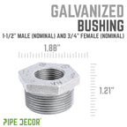1 1/2 in. x  3/4 in. Galvanized Iron Bushing