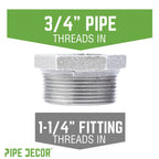 1 1/4 in. x 3/4 in. Galvanized Iron Bushing