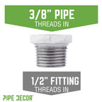 1/2 in. x 3/8 in. Galvanized Iron Bushing