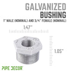 1 in. x 3/4 in. Galvanized Iron Bushing