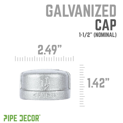 1 1/2 in. Galvanized Iron Cap