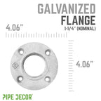 1 1/4 in.  Galvanized Iron Floor Flange
