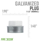 1 1/2 in. Galvanized Iron Plug