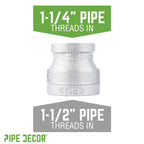1 1/2 in. x 1 1/4 in. Galvanized Iron Reducing Coupling