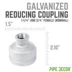 1 1/4 in. x 3/4 Galvanized Iron Reducing Coupling