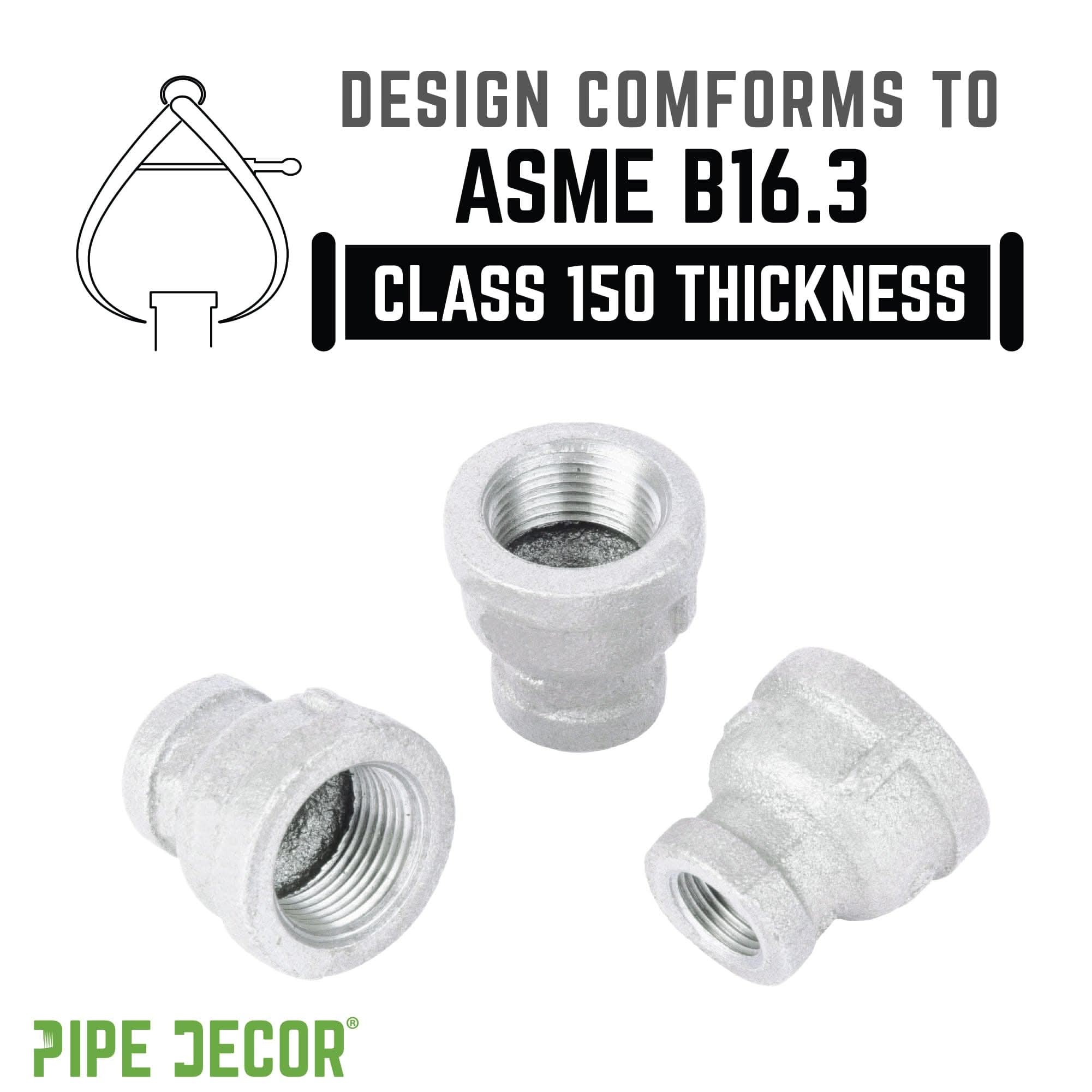 2 in. x 1 1/2 in. Galvanized Iron Reducing Coupling
