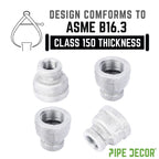 1/2 in. x 1/4 in. Galvanized Iron Reducing Coupling