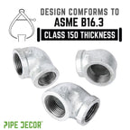 1 1/2 in. x 1 1/4 in. Galvanized Iron Reducing Elbow