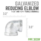 1 1/2 in. x 1 1/4 in. Galvanized Iron Reducing Elbow