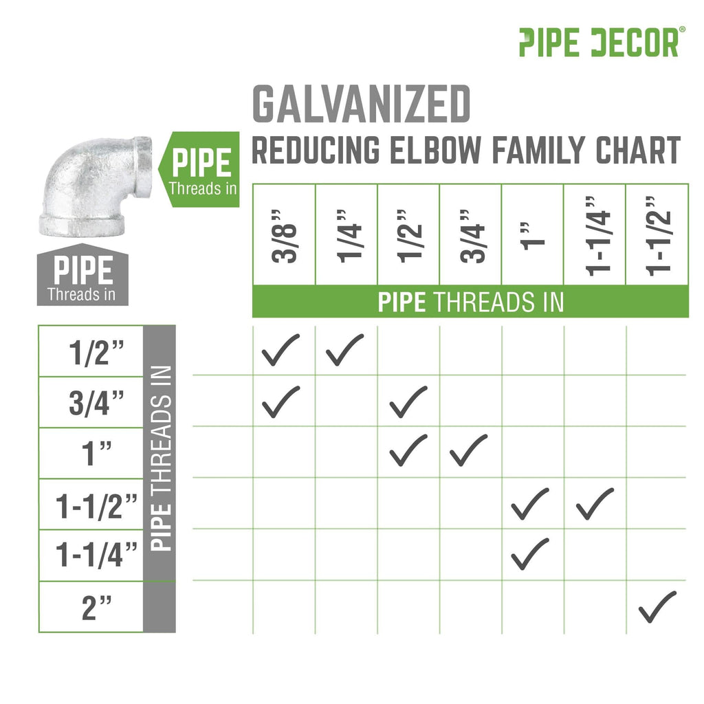 1 in. x 1/2 in. Galvanized Iron Reducing Elbow