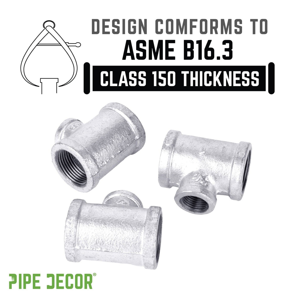 1 in. x 1 in. x 3/4 in. Galvanized Reducing Tee