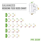 3/4 in. x 1/2 in. x 1/2 in. Galvanized Reducing Tee