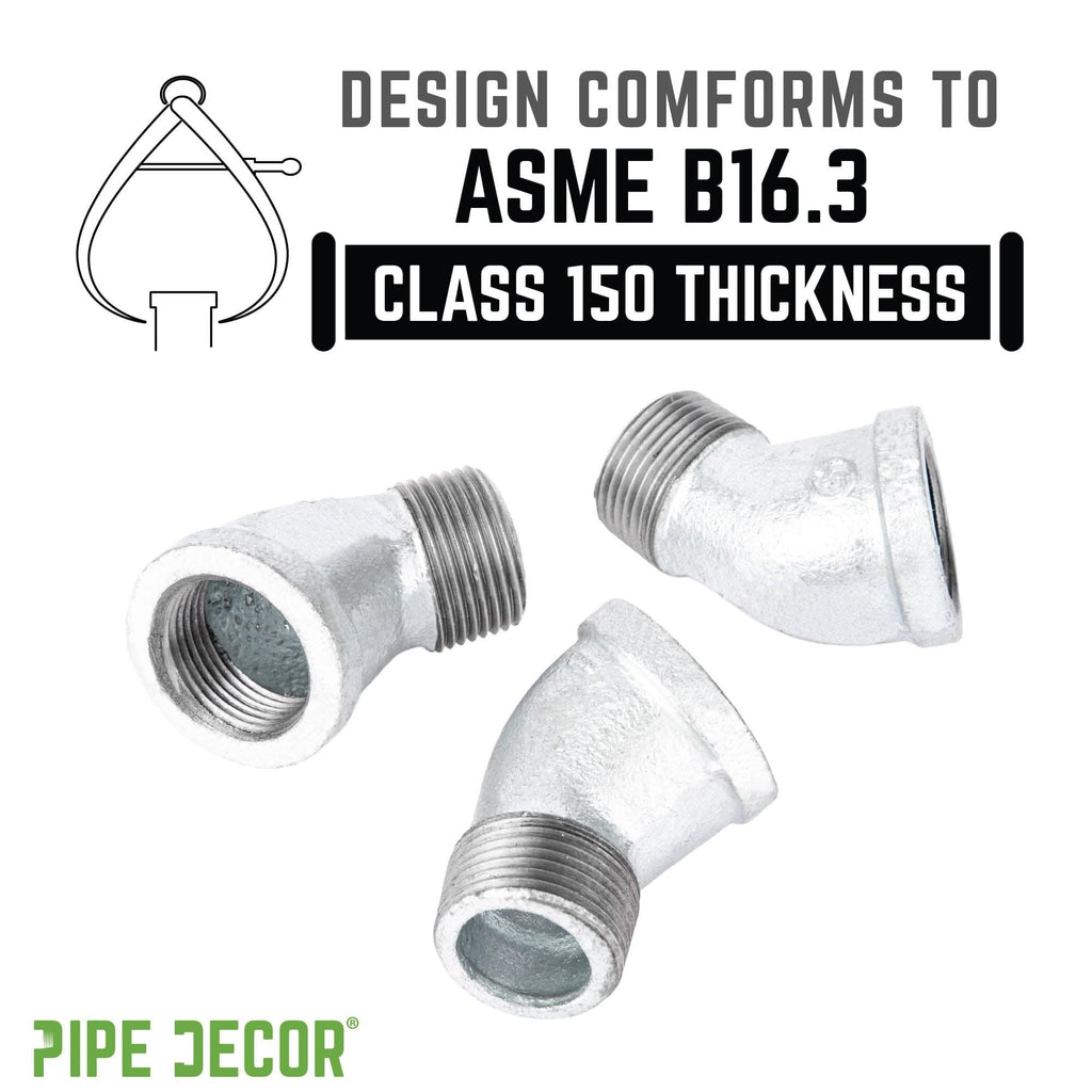1/2 in. Galvanized Iron 45 Degree Street Elbow