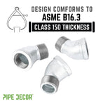 1/2 in. Galvanized Iron 45 Degree Street Elbow