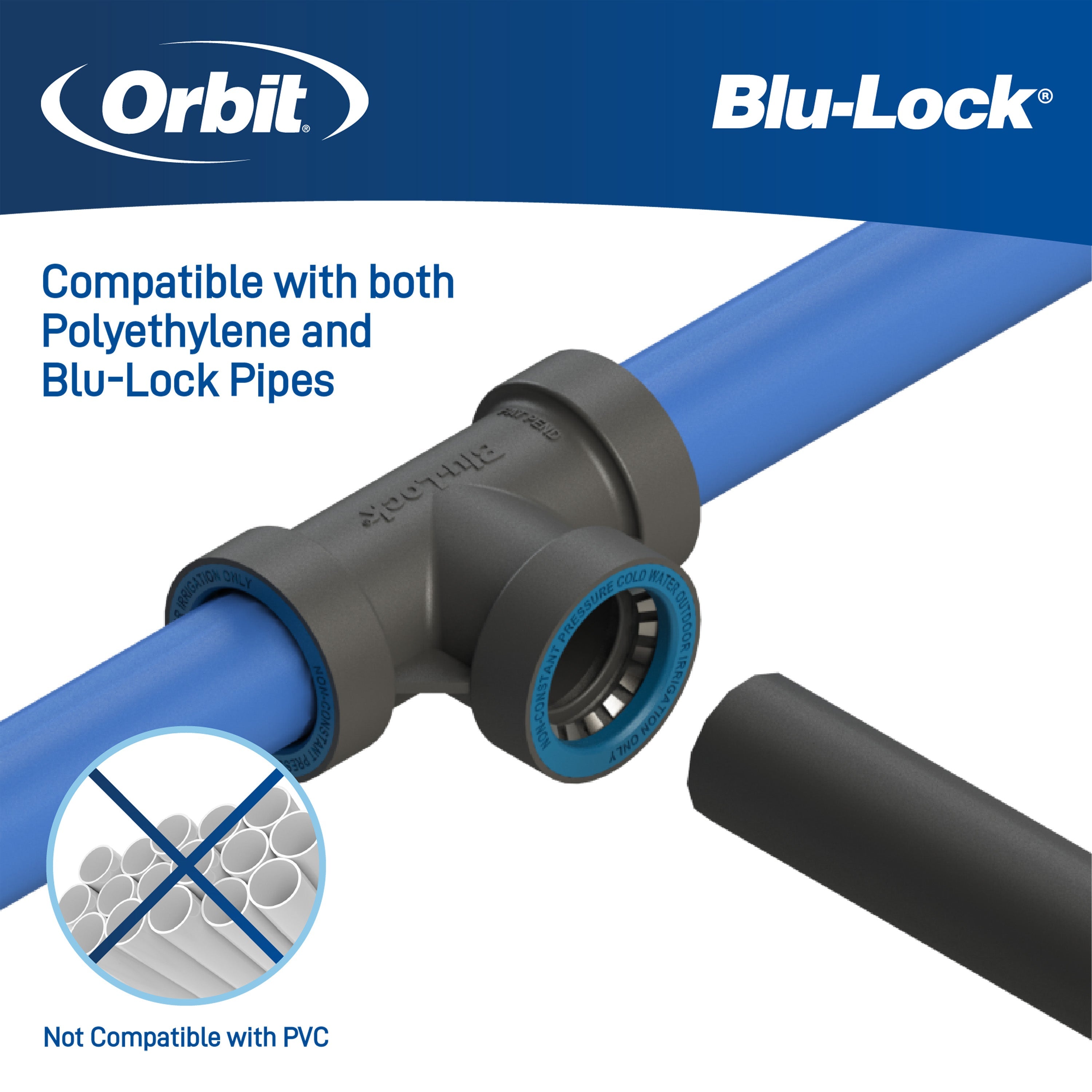 3/4" Blu-Lock x 1/2" FPT Reducing Tee 31372