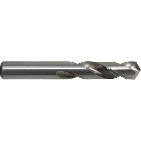 Screw Machine Drill Bit, 1/8 in Size, 118  Degrees Point Angle, High Speed Steel, Bright Finish