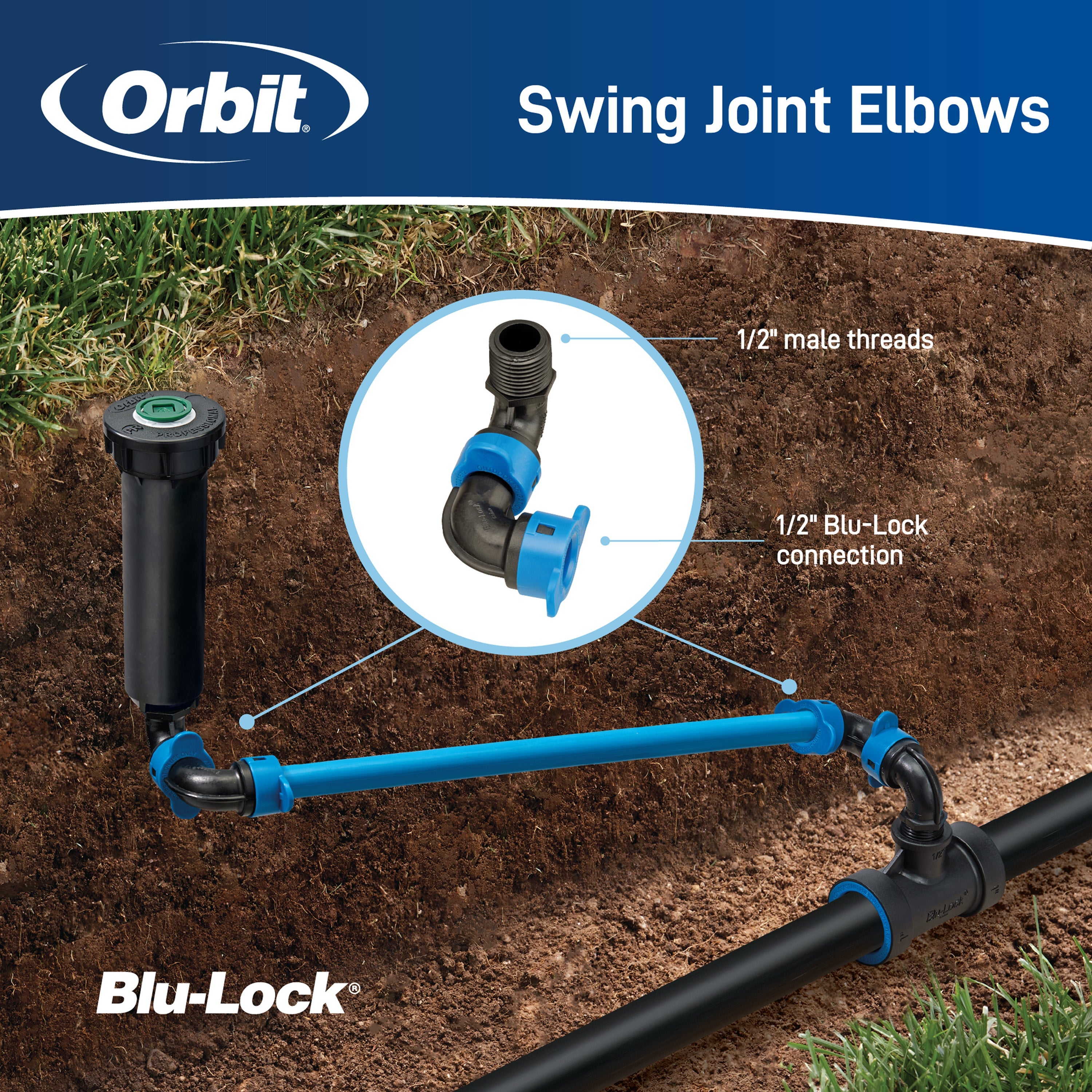 1/2" Blu-Lock Street Elbow 31975