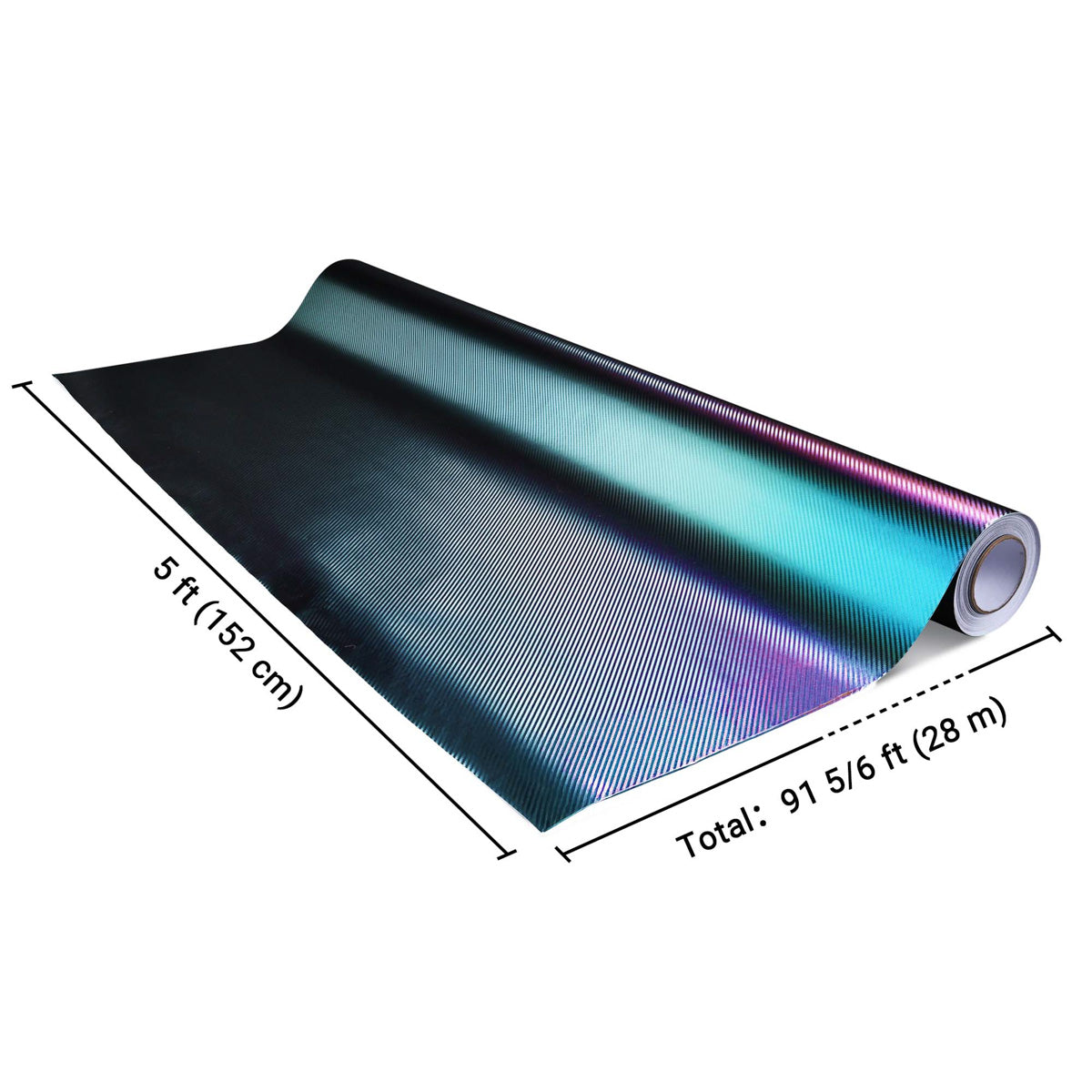 Yescom Chameleon Car Wrap Purple Green Vinyl Roll (100', 50' Options)