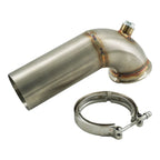 3" Downpipe V Band Turbo 304 Stainless 90 3.55 inch/90mm OD Exhaust Flange O2 Bung Garrett Turbo