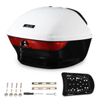 Yescom Motorcycle Trunk with Backrest Scooter Tour Pack White