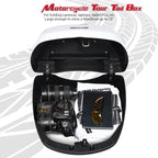 Yescom Motorcycle Trunk with Backrest Scooter Tour Pack White