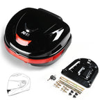 Yescom Motorcycle Trunk with Backrest Scooter Tour Pack Gloss Black
