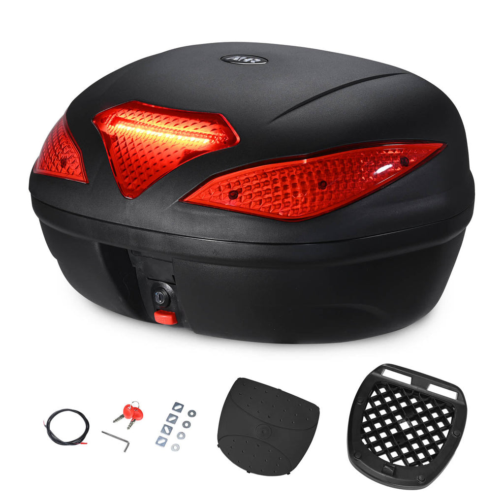 Yescom Motorcycle Trunk with Lights Quick Release Scooter Tour Pack