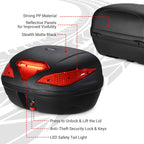 Yescom Motorcycle Trunk with Lights Quick Release Scooter Tour Pack