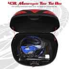 Yescom Motorcycle Trunk with Lights Quick Release Scooter Tour Pack
