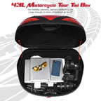 Yescom Motorcycle Trunk with Lights Quick Release Scooter Tour Pack
