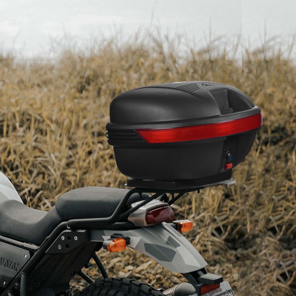 Yescom Motorcycle Scooter Trunk Tail Box Topcase Black
