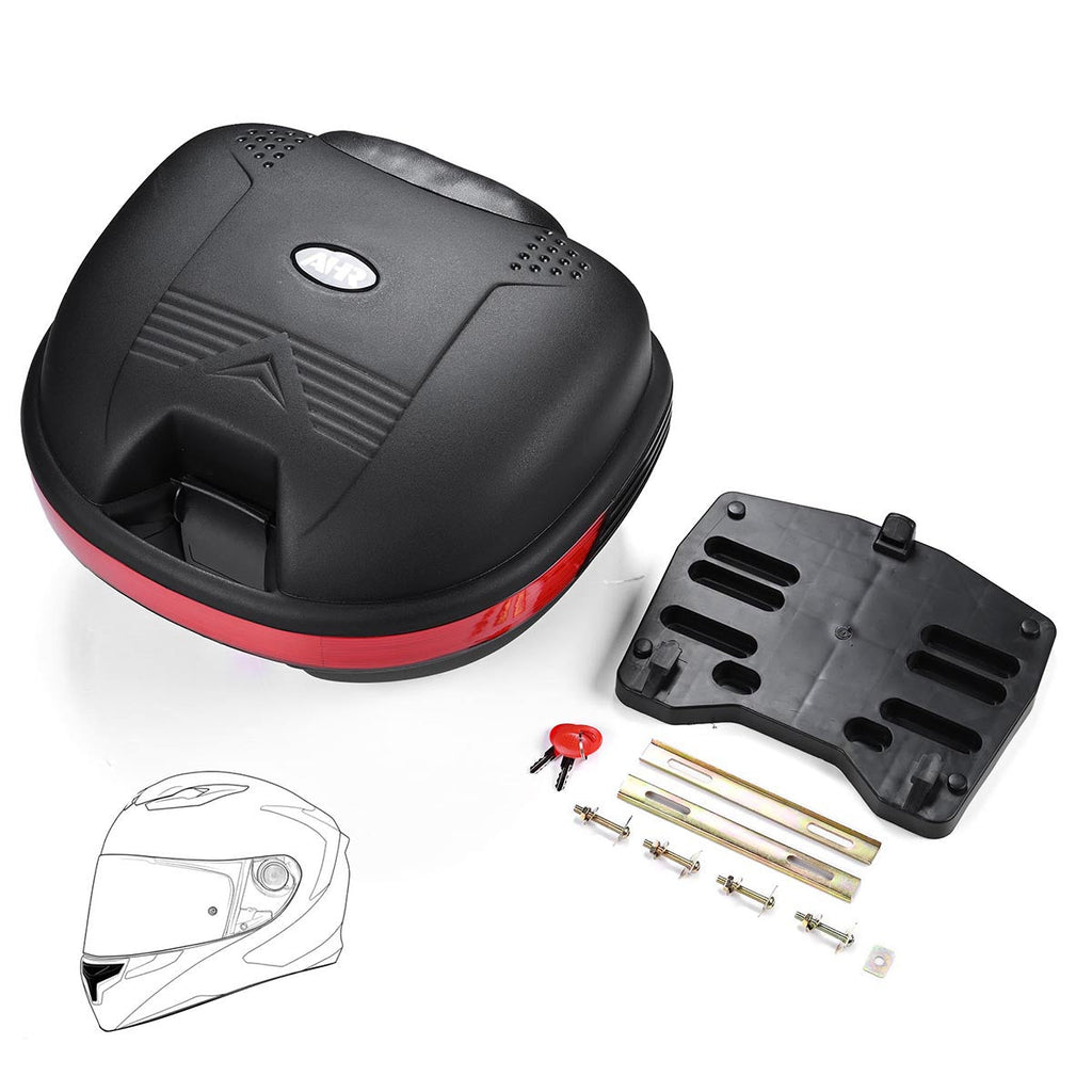 Yescom Motorcycle Scooter Trunk Tail Box Topcase Black