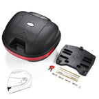 Yescom Motorcycle Scooter Trunk Tail Box Topcase Black