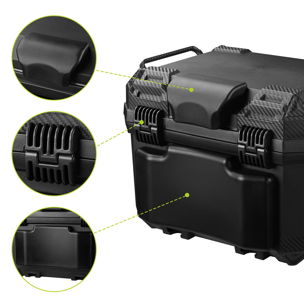 Yescom Motorcycle Trunk Box with Backrest Scooter Tour Pack